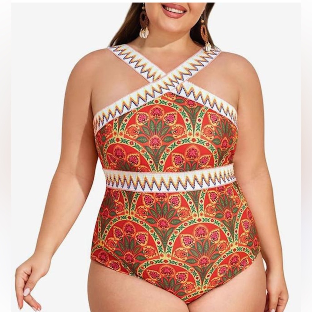 Women's Multicolor Patterned Swimsuit